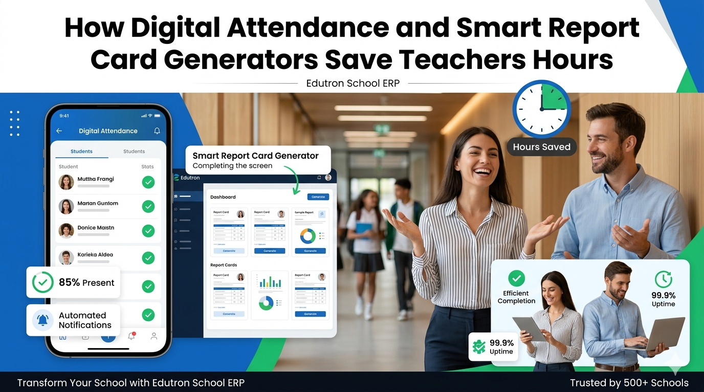 How Digital Attendance and Smart Report Card Generators Save Teachers Hours