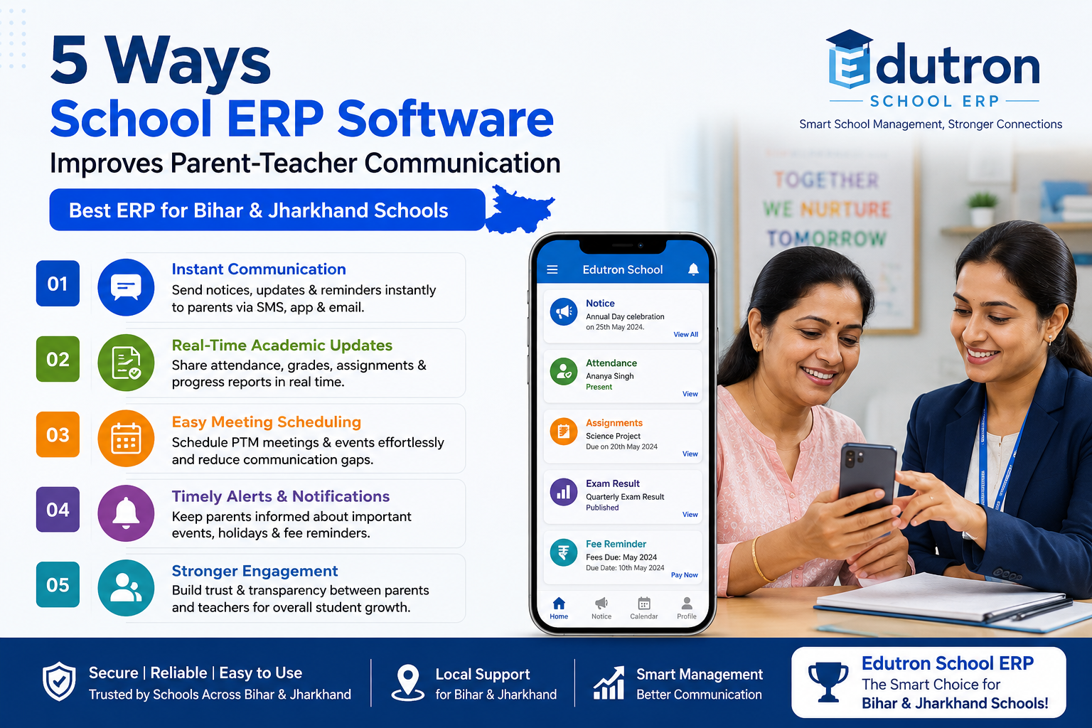 5 Ways School ERP Software Improves Parent-Teacher Communication | Best ERP for Bihar & Jharkhand Schools